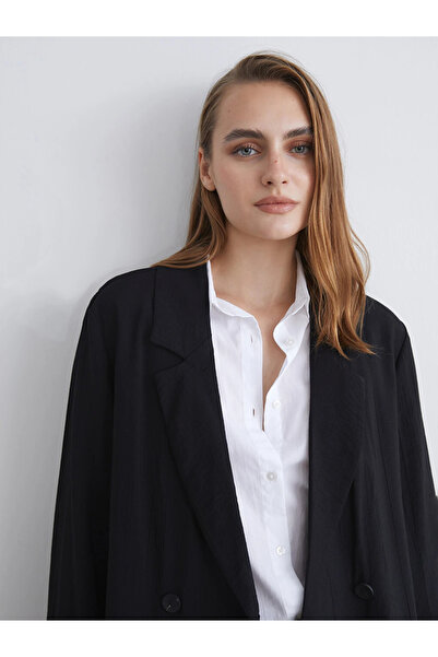 LC Waikiki Black Textured Women's Jacket