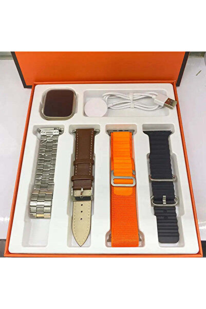 Vivendo Ceas Smartwatch Ultra Y10, ecran 2.0", 4 curele, incarcare wireless