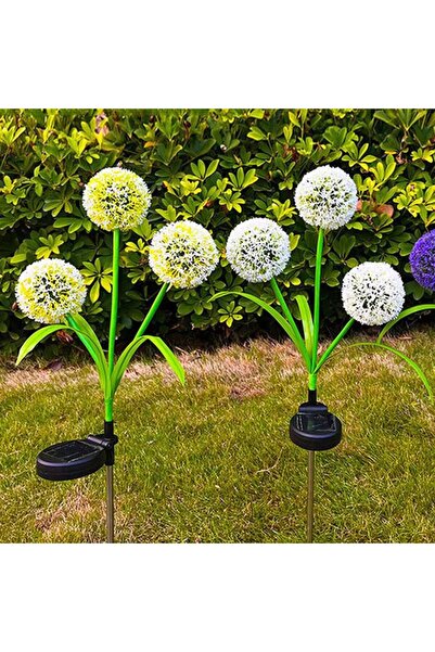 Vivendo Set 2 x lampa solara LED tip papadie pentru gradina iluminare decorat...