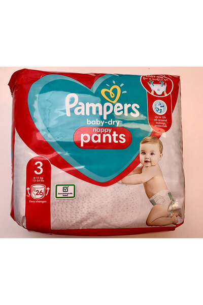 Pampers Pants Scutece uscate pentru bebeluși, Mărimea 3, 6-11 kg, 26 bucăți, ...