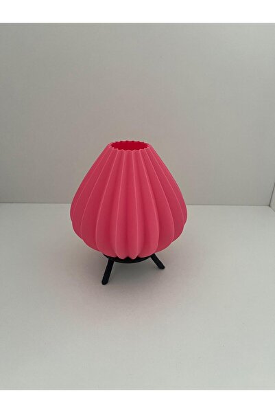 AHSEN HOME&DESIGN Modern Dekoratif 3D Baskı Pembe Lamba – Minimal Tasarım