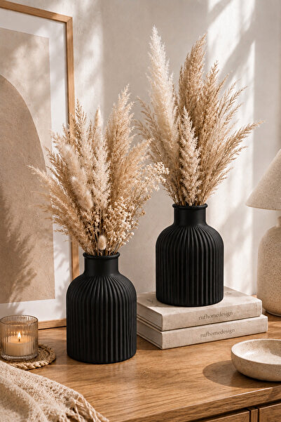 rufhomedesign Nordic Style Decorative 2-Piece Vase 11cm Modern Bohemian Livin...