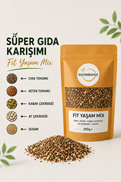 sultanbahçe Fit Yaşam Mix - Chia | Keten Tohumu | Çiğ Kabak Çekirdeği | Ay Çe...