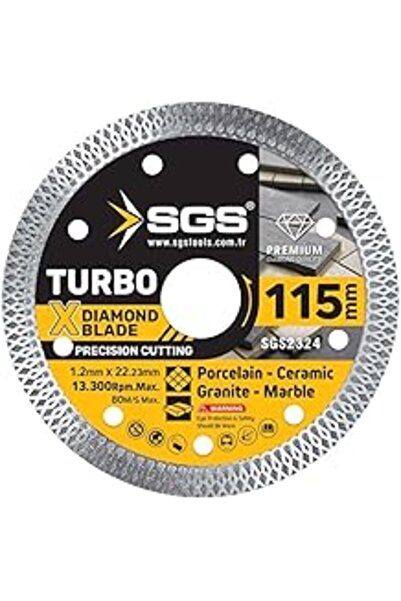 Nacario SGS Premium Turbo Elmas Kesici Disk, 115mm x 1.2mm, Porselen Seramik ...