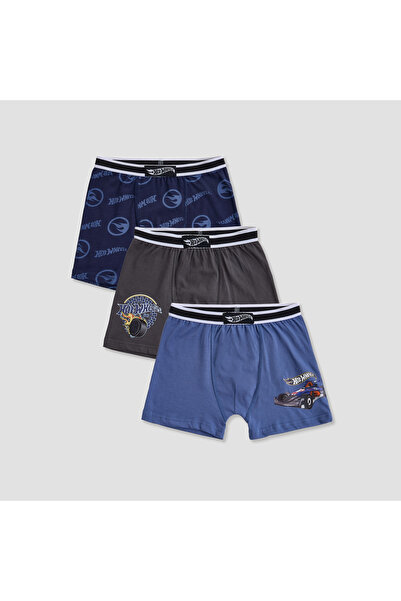 mattel Pack of 3 Cotton Boxers with Hot Wheels Print