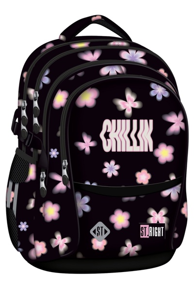 MAJEWSKI St.Right Anatomical schoolbag, 4 compartments, Flower Mood