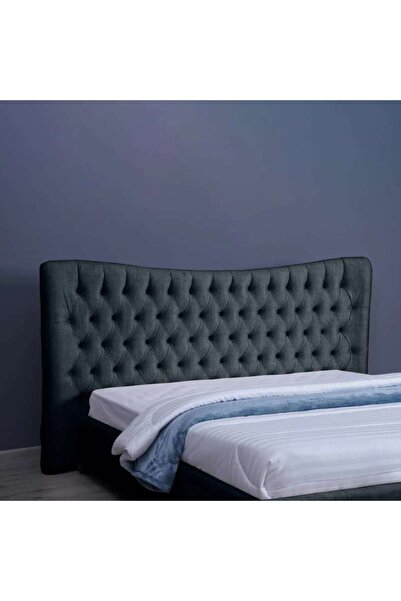PAN HOME MARS HEADBOARD CHANEL DARK GREY L-200: ارتفاع 125 سم