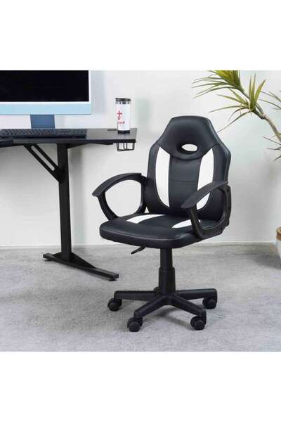 PAN HOME Kratos Gaming Chair - Black And White