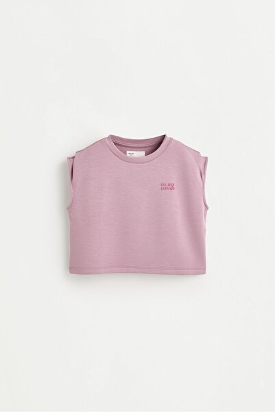 LEFTIES Dökümlü crop t-shirt