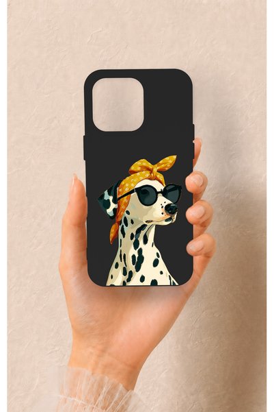 Vip Case Cool Dalmatian Patterned Silicone Case Compatible with iPhone 15 Pro...