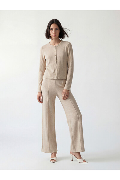 LC Waikiki Nevavm Women's Wide Leg Pants with Elastic Waist and Difference in...