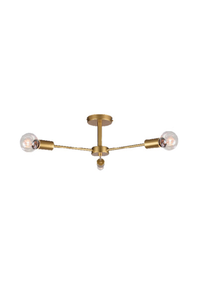 Cojom Candelabru Braton 3au, metal, 3x E27, stil industrial, auriu mat