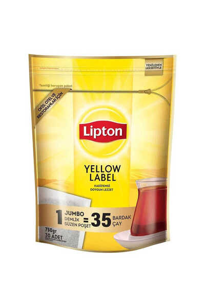 Lipton أكياس شاي كبيرة الحجم من يلو ليبل 4 × 30 × 25 جرام (120 قطعة)