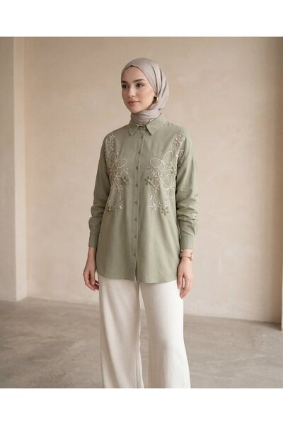 BURRASCA Embroidered Stone Linen Suit