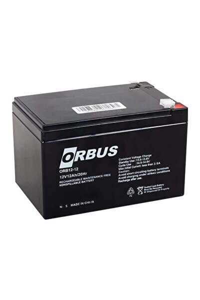 ORBUS ORB12-12 12 Volt 12 Amper Kuru Akü (151X98X95 Mm)