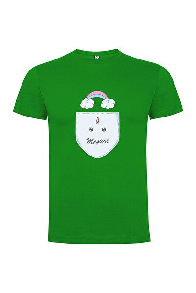 iLovePrints Mystical Unicorn Pocket Tshirt