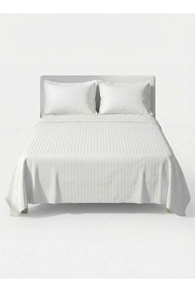 Hotel Linen Klub 100% Cotton 600TC Single Bed Sheet Set White 160 x 220cm