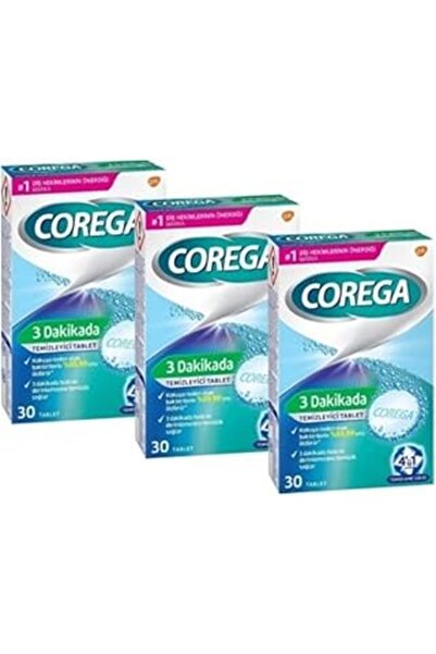 Genel Markalar Corega 3 Dakikada Tezi Temizleyici 30 Tablet X 3 Adet