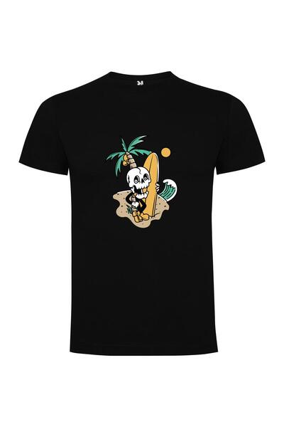 iLovePrints Surfing Skelleton by Mcbess Tshirt