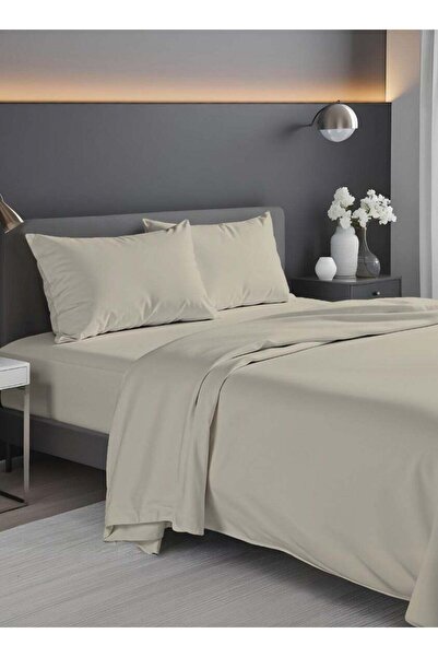 Infinitee Xclusives King Bed Sheet Set Beige – 4 Piece Bedding Set, 270 × 260...