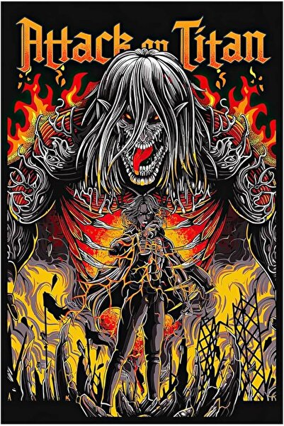ESSESORIES Attack on Titan Anime Poster Wall Art Room Decor Self Adhesive