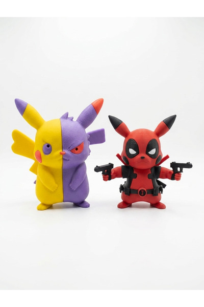 DEMİRHAN3D ⚡ Pikachu & 👻 Gengar + ⚡🔫 Deadpool Pikachu 3D Baskı Figür Seti |...