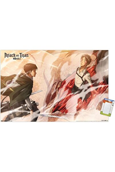 ESSESORIES Attack on Titan Anime Poster Wall Art Room Decor Self Adhesive