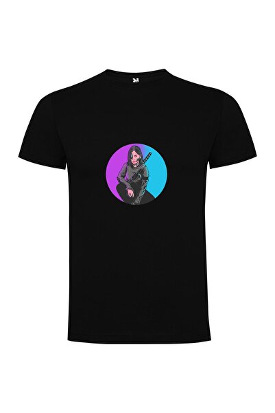 iLovePrints Cyberpunk Swordwoman Tshirt