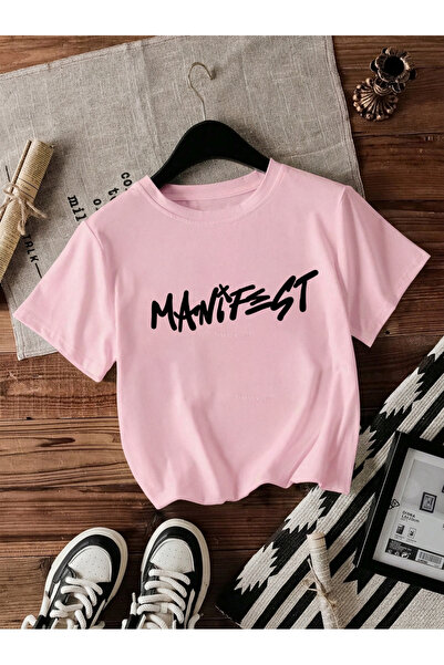 Let's Wear Manifest Fanlarına Özel Baskılı Çocuklar İçin %100 Pamuklu Bisikle...