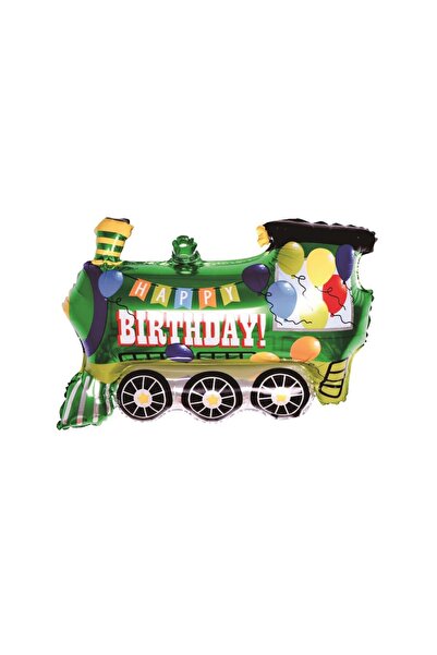 MP Mirific Party Balon din folie metalizată, tren, verde, 73x60 cm