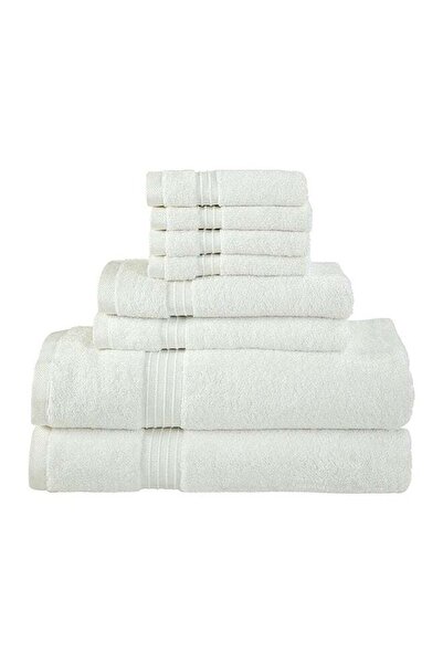 Bliss Casa 8-Piece Towel Set, 100% Combed Cotton 550 GSM, Quick Dry, Highly A...