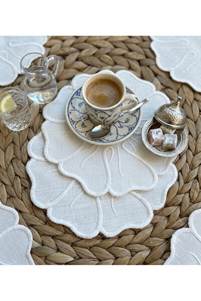 KUMSAL ÇEYİZ 6 Presentation Napkins for Coffee Sides, Special Stain-Resistant...