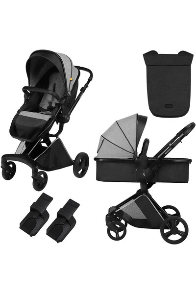 skiddoü Carucior transformabil 2 in 1 Skiddou Nasjo Normandic Dream, Gri