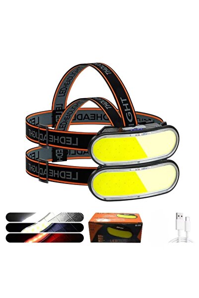 Choice9 T286-A 2Pcs Powerful COB LED Headlamp Type-c Rechargeable Head Flashl...