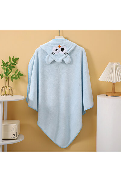 Choice4 newborn Blue Owl New Coral Fleece Bath Towel for Infants and Children...