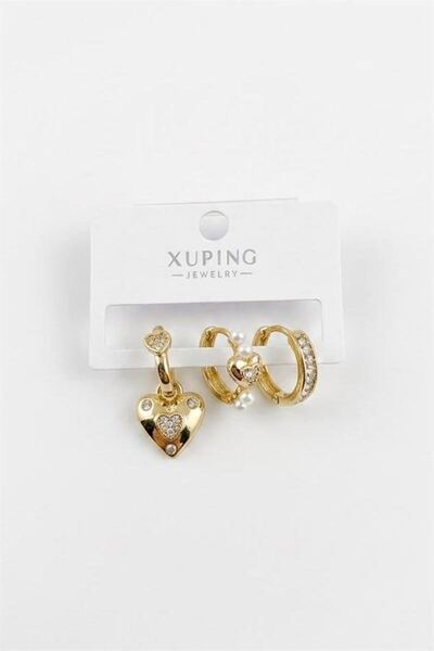 atastore2017 3-Piece Xuping Earrings - Gold