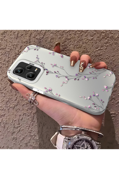 CHICASELUX Redmi Note 12 Pro 5G Uyumlu İnce Dal Çiçek Kılıf, Aşınmaya Dayanık...