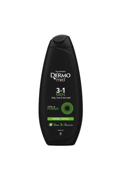 Dermomed Gel de dus Men 3in1 Body, Face, Hair Total & Power, 450 ml
