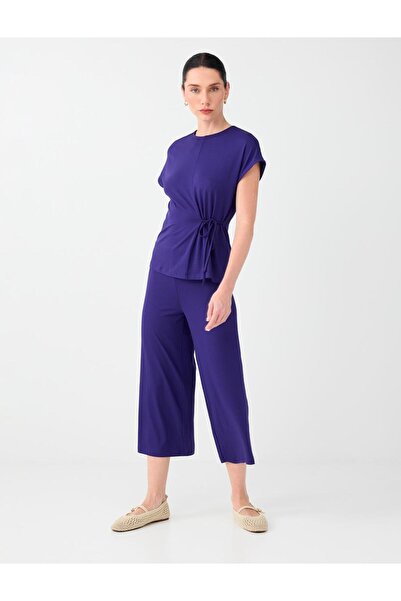 Jimmy Key Mor Beli Lastikli Basic Kısa Pantolon