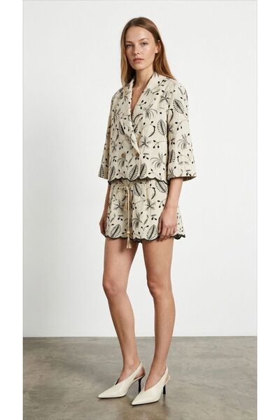 Quzu 26Ysrt02197 Natur Women's Shorts