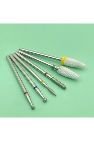 Choice21 S6-9 6PCS Milling Cutter for Manicure Diamond Ceramic Nail Drill Bit...