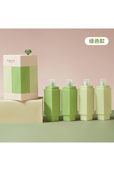 Choice1 Green 4-in-1 Travel Refillable Bottles for Shampoo, Conditioner, Loti...