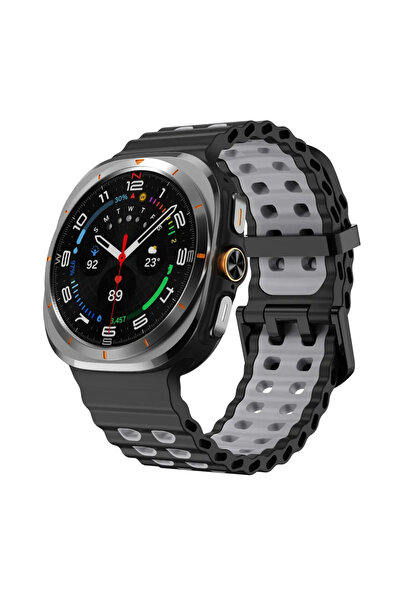 Choice16 watch7 ultra 47mm Black grey Original Silicone Strap for Watch Ultra...
