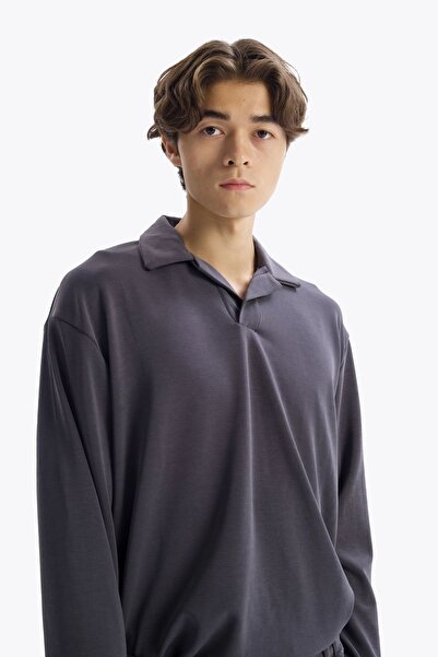 Hiccup GIESTO Tricou bărbătesc cu mânecă lungă și guler polo