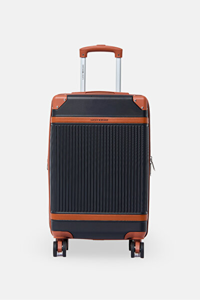 LUCKY 21-Inch Brand Logo Check In Spinner Luggage, Black