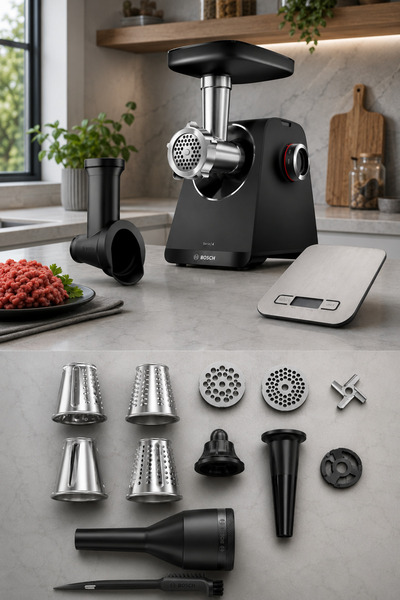 Bosch Mfws440b Serie 4 1900 W Siyah Kıyma Makinesi (İçli Köfte ve Sosis Apara...