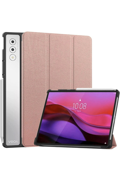 Techsuit FoldPro - Lenovo Yoga Tab Plus 12.7 - Ροζ Χρυσό, αντικραδασμική προσ...