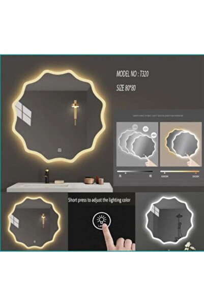 Generic led rose mirror 80x80 cm