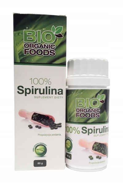 Bio Organic Alimente 100% Spirulina Platensis 80 grame