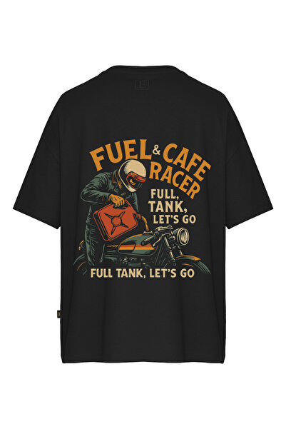 Espina Premium Fuel & Cafe Racer Printed Oversize Short Sleeve T-Shirt